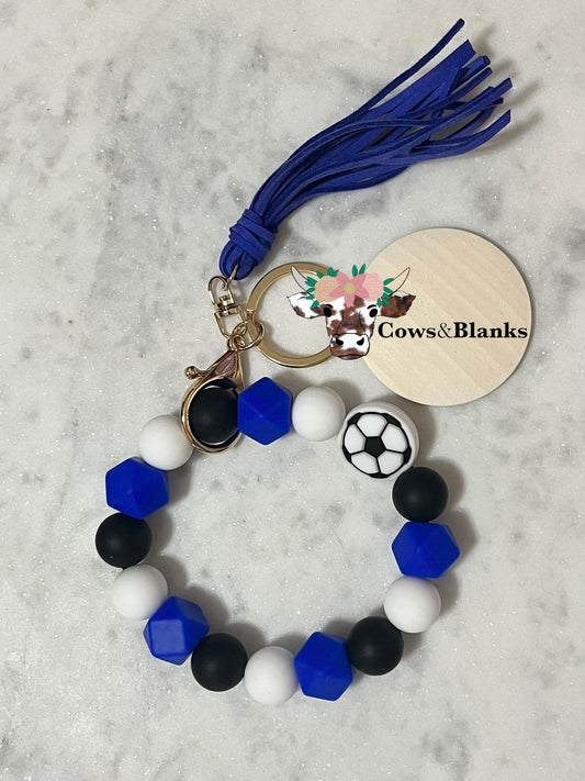 Sports: Soccer Time! A Soccer Ball Silicone Beaded Wristlet