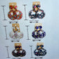 BOHEMIAN ETHNIC FABRIC PRINT WOOD EARRINGS ER189