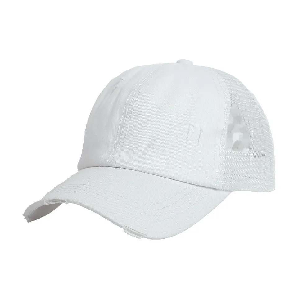 Ponytail Hat with Criss Cross Back Solids